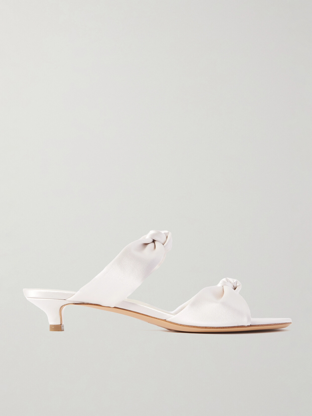 Le Monde Béryl Knot Satin Sandals - Ivory