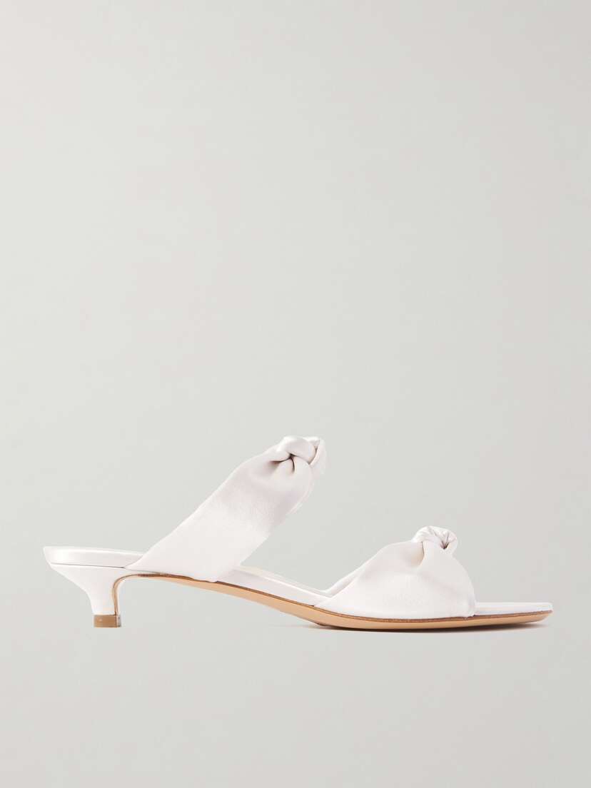 Le Monde Béryl Knot Satin Sandals
