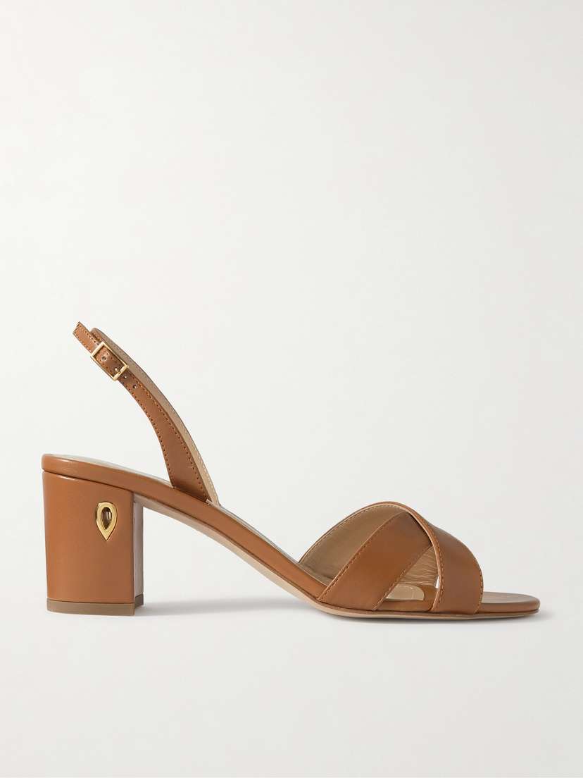 Jennifer Chamandi Leonardo 65 Leather Slingback Sandals