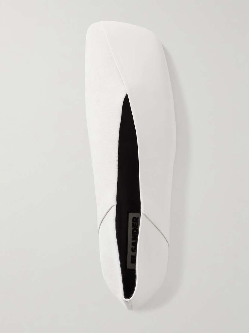 Jil Sander Leather And Suede Ballet Flats