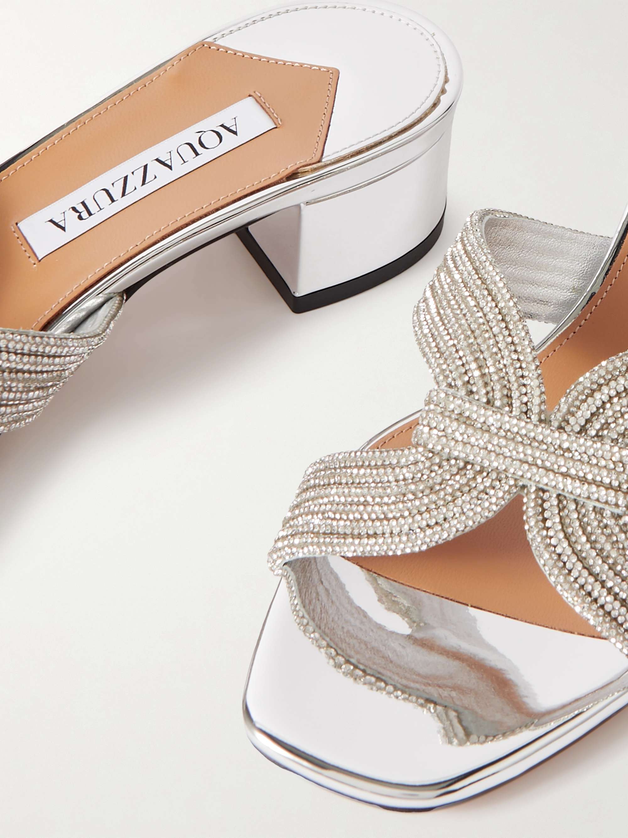 Aquazzura silver hotsell shoes