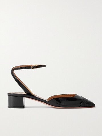  French Flirt 35 patent-leather Mary Jane pumps