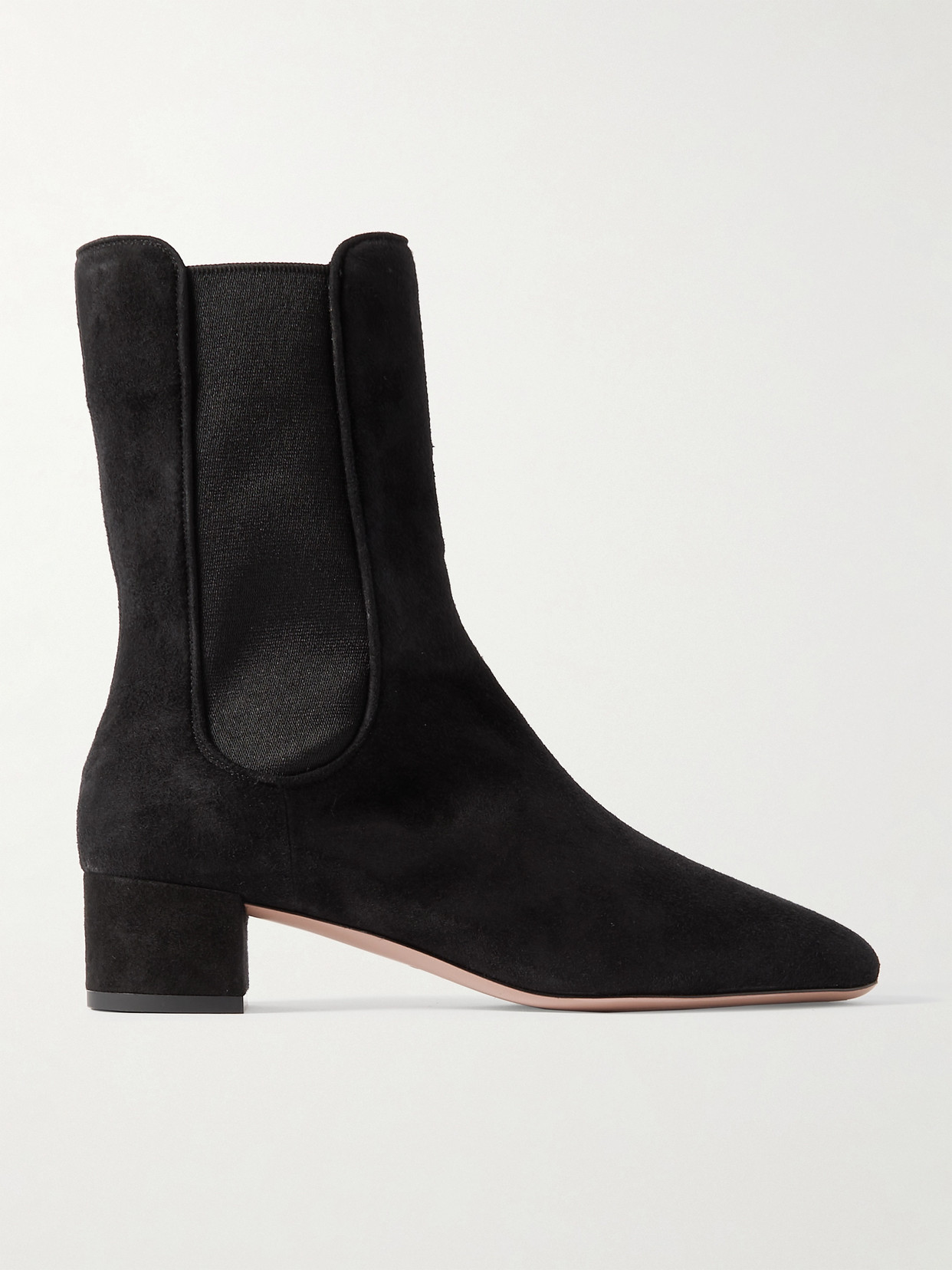 Aquazzura - Lyon 35 Suede Ankle Boots - Black