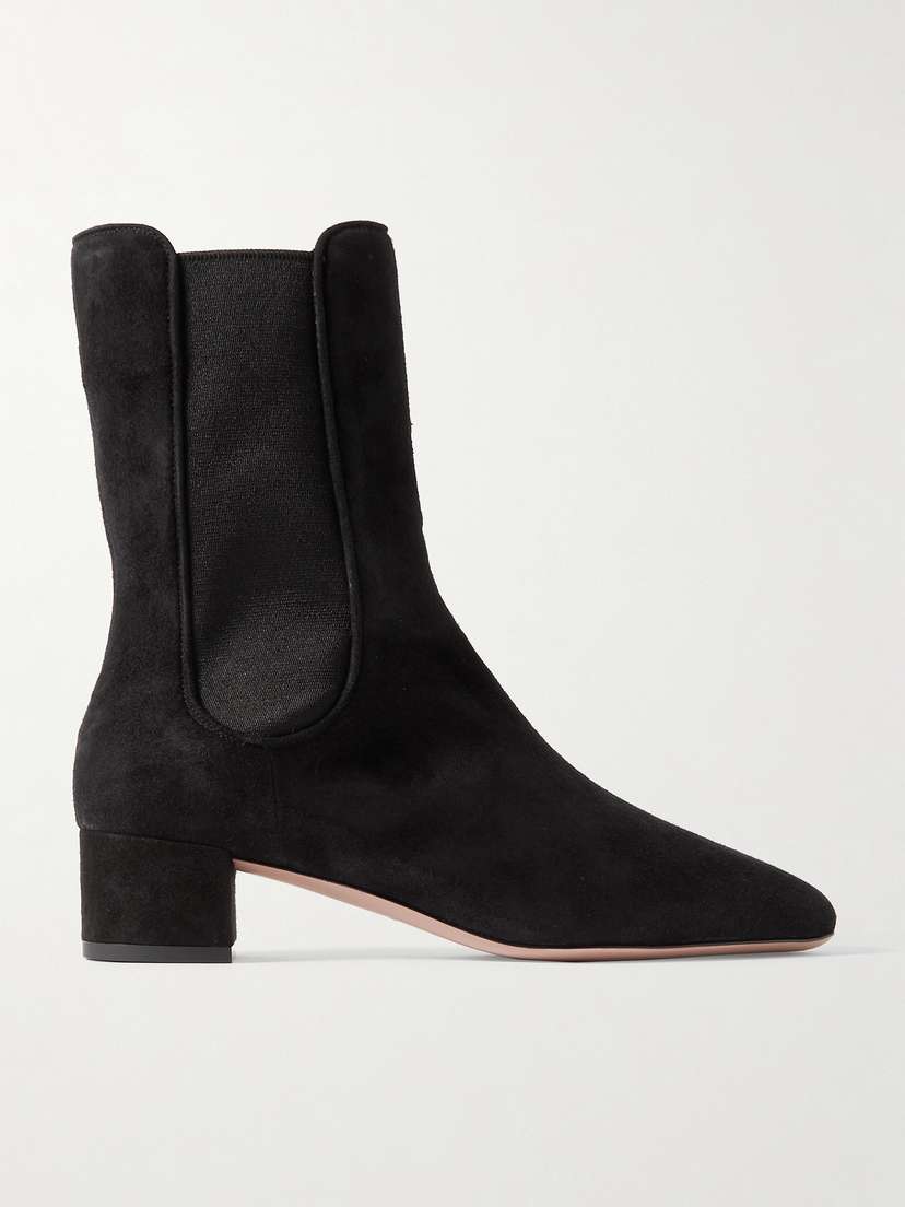 Aquazzura Lyon 35 Suede Ankle Boots