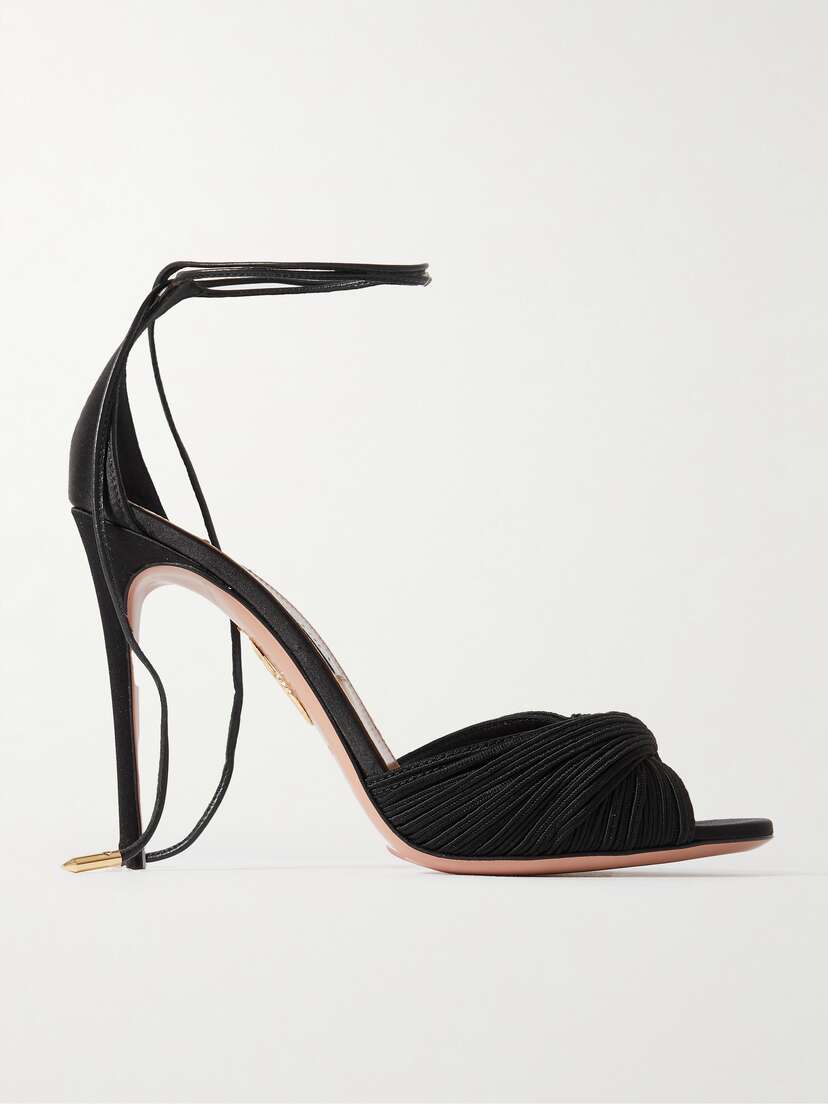 Aquazzura Bellini Beauty 105 Twisted Satin Sandals