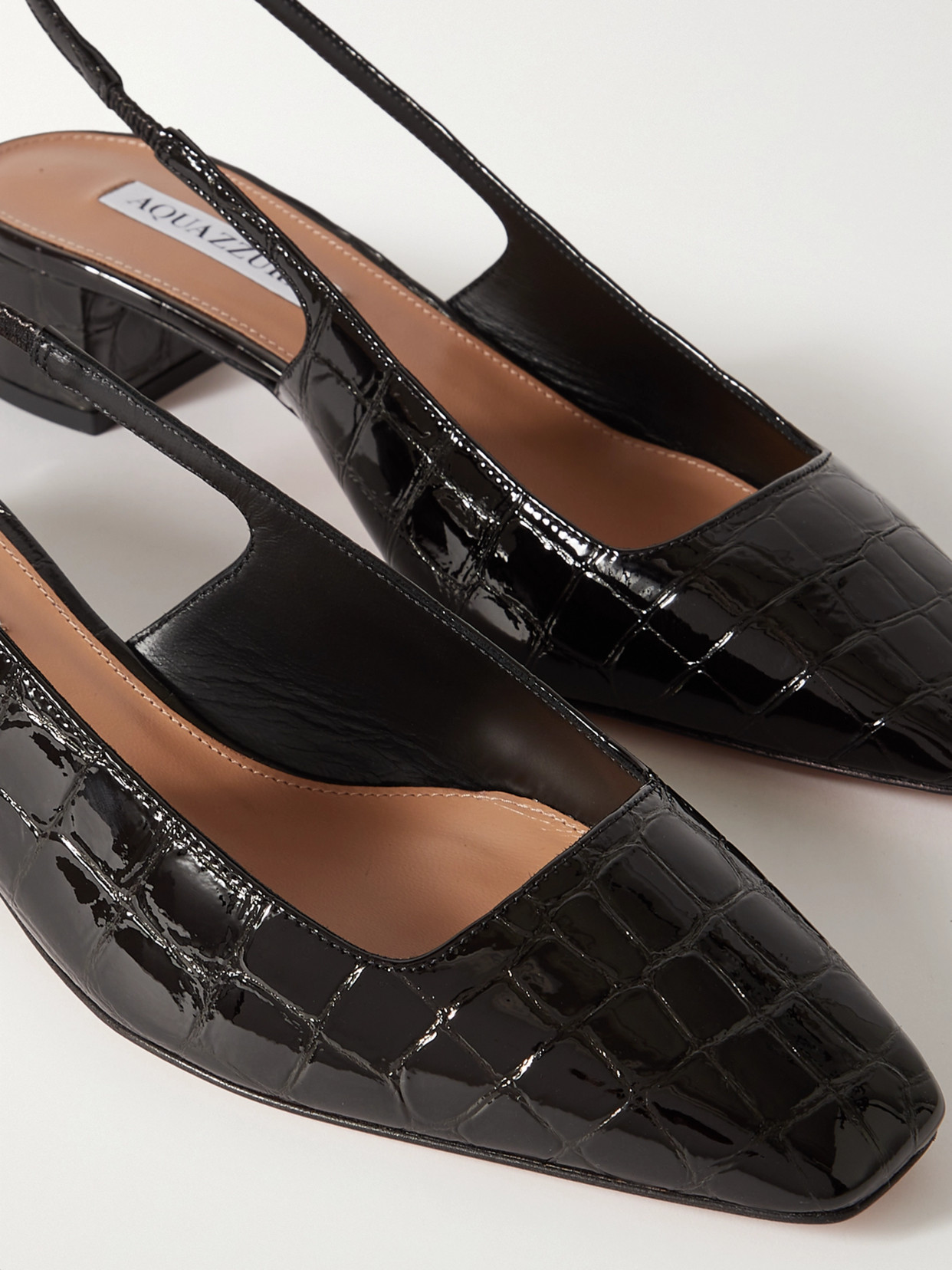 Ginza 35 Croc-Effect Slingback