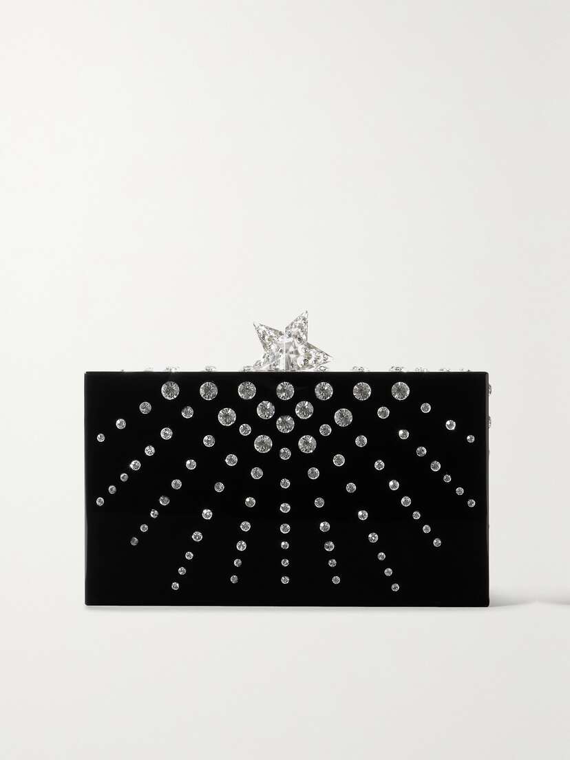 Aquazzura Starlight Crystal-embellished Resin Clutch