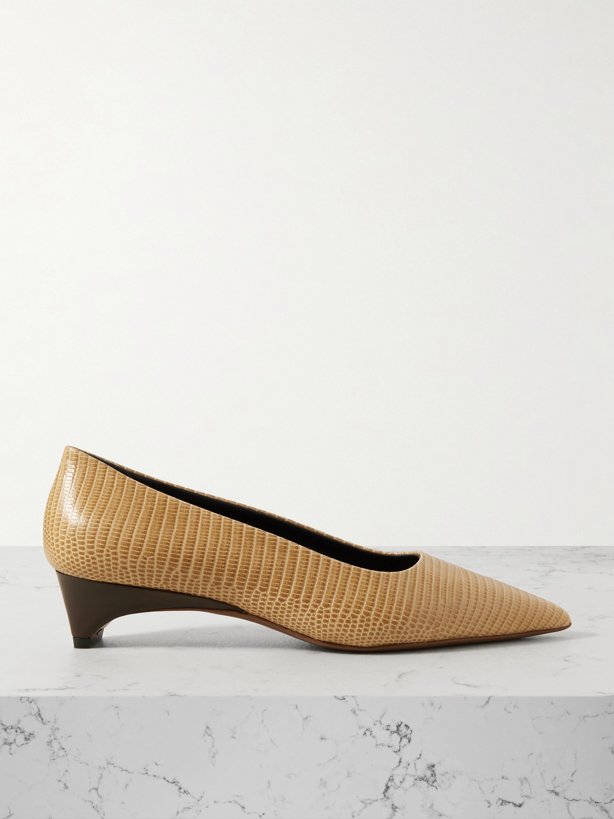 Neous Taika Lizard-effect Leather Pumps In Neutrals