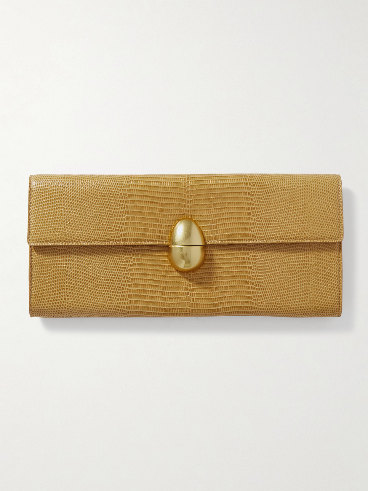 Neous Phoenix Lizard-effect Leather Clutch In Neutrals