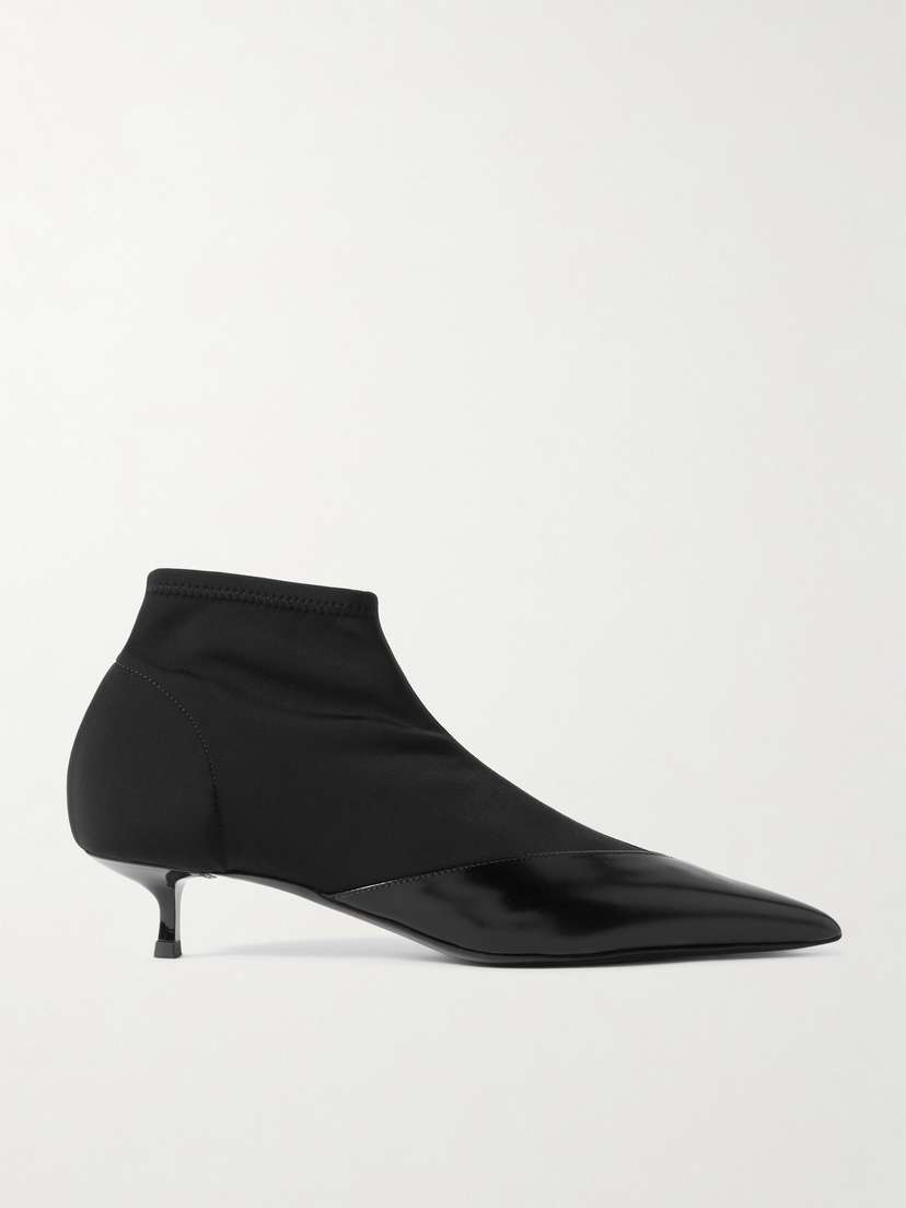 NEOUS Vega Shell And Leather Point-toe Ankle Boots