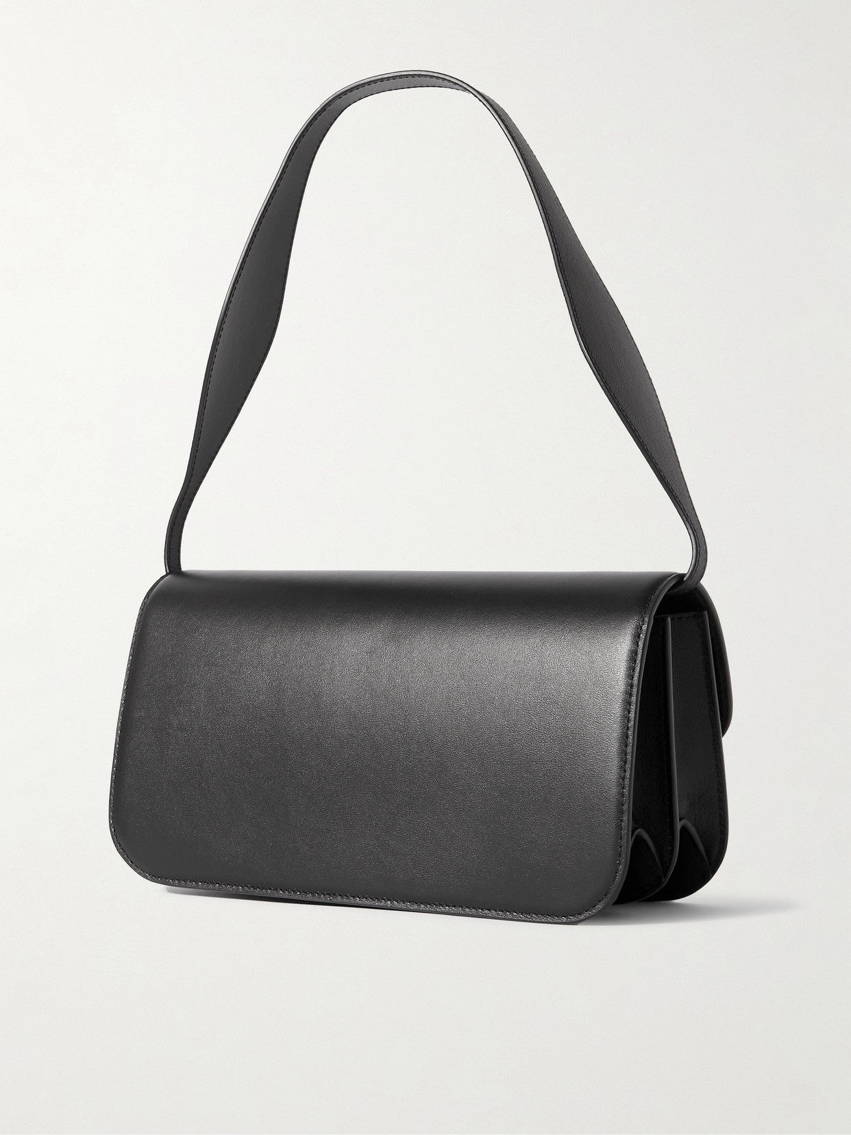 Shop Neous Phoenix Baguette Leather Shoulder Bag In Black