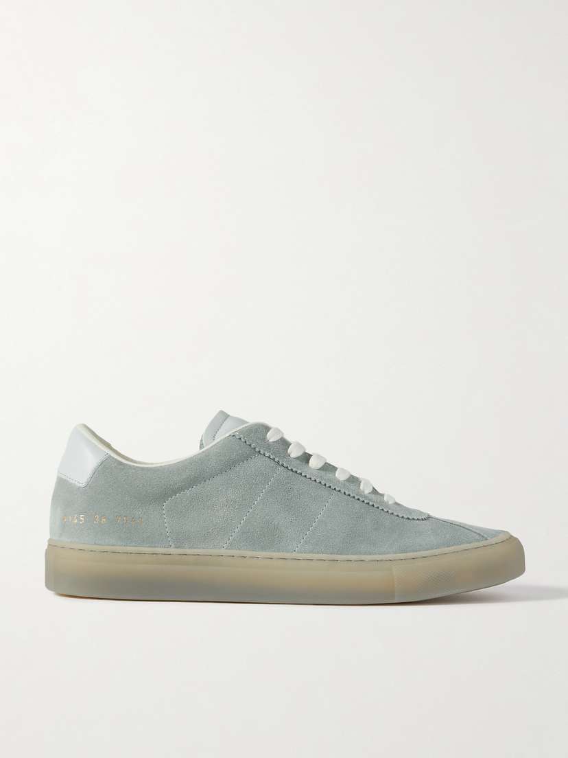 Common Projects Tennis 70 Leather-trimmed Suede Sneakers