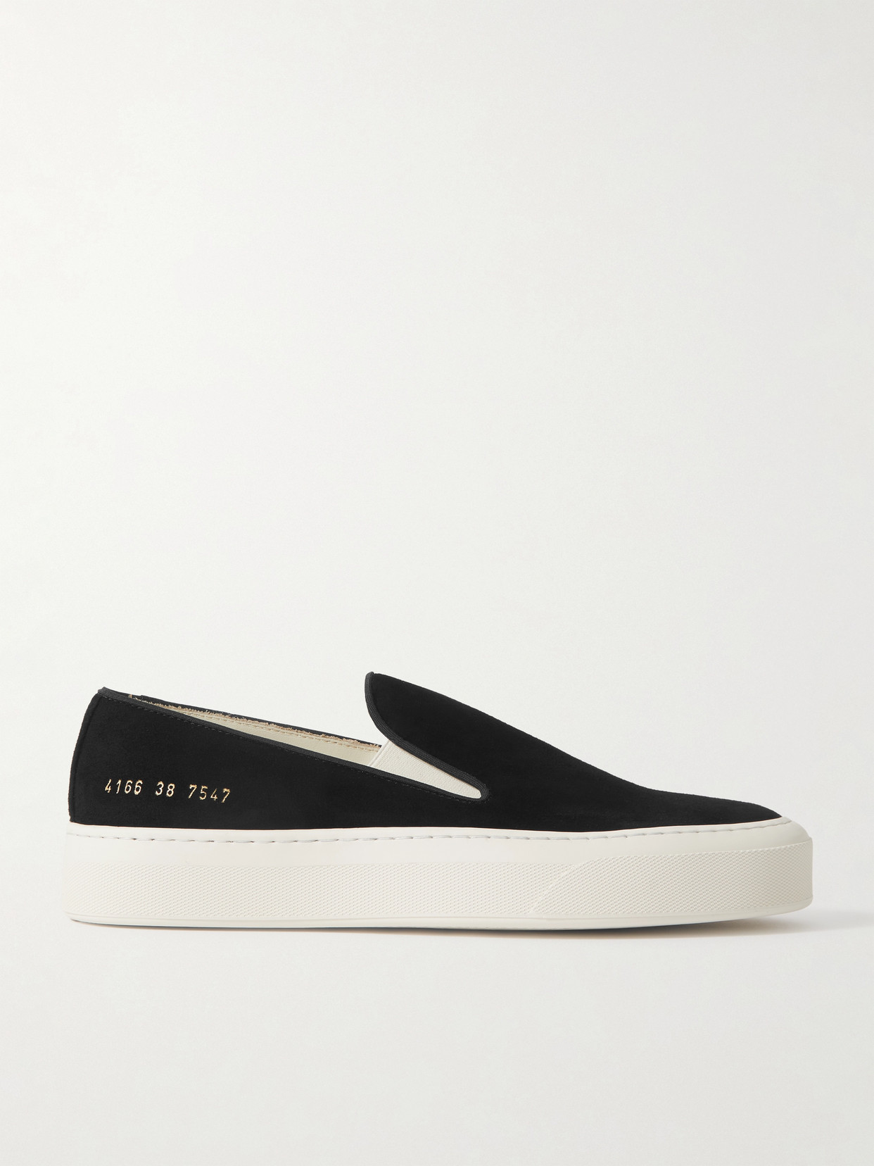 Shop Common Projects Suede Slip-on Sneakers In Black