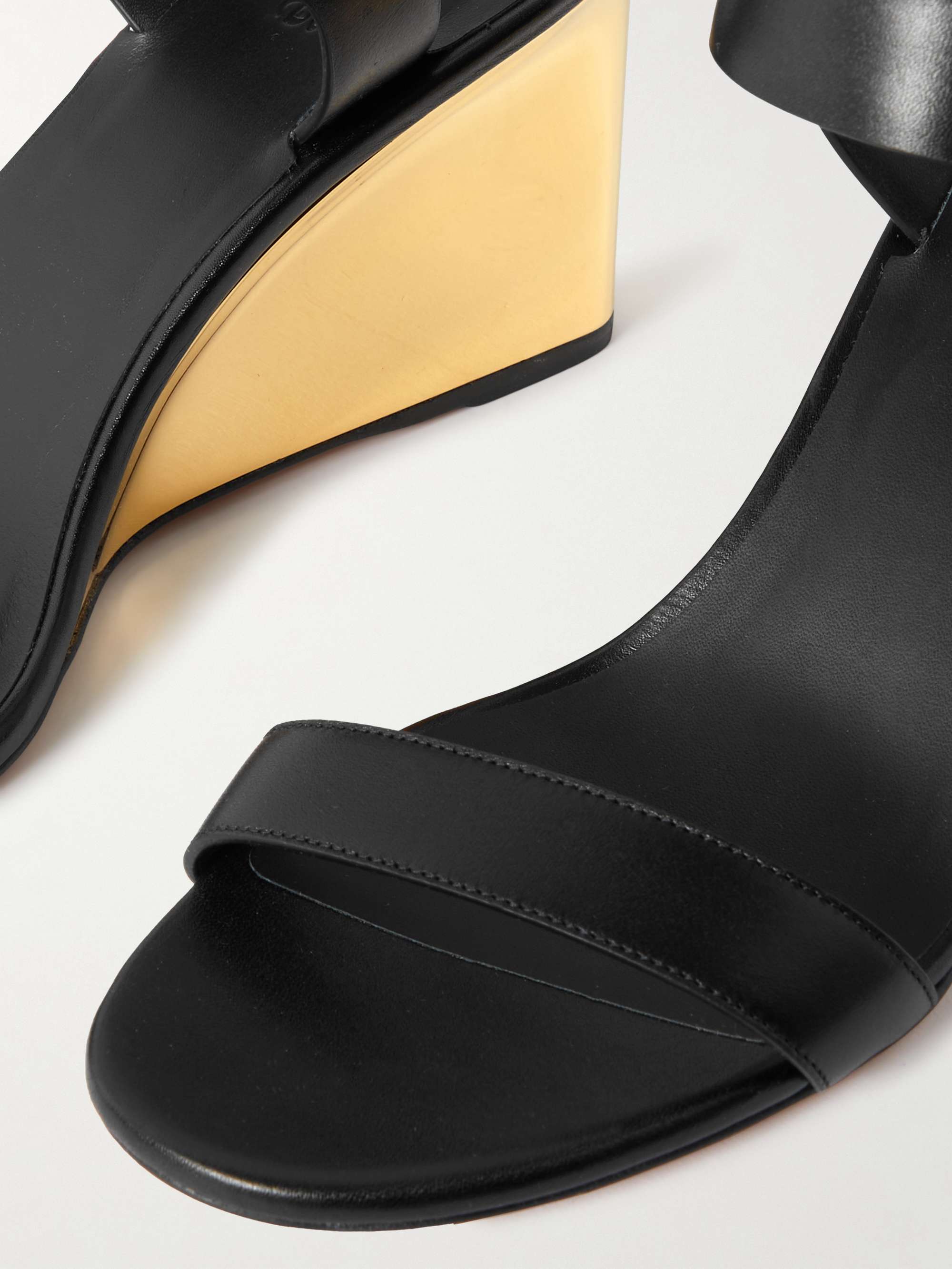 Zara black best sale wedges