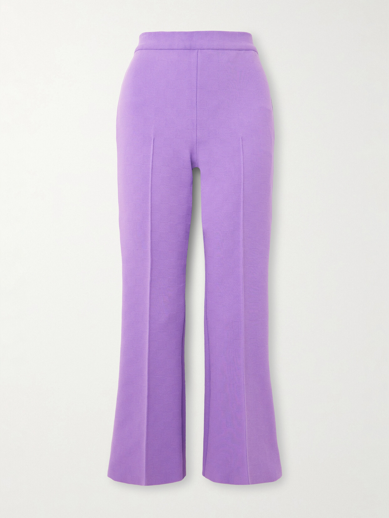 High Sport Exclusive Kick Flared Stretch-cotton Knit Pants In Purple