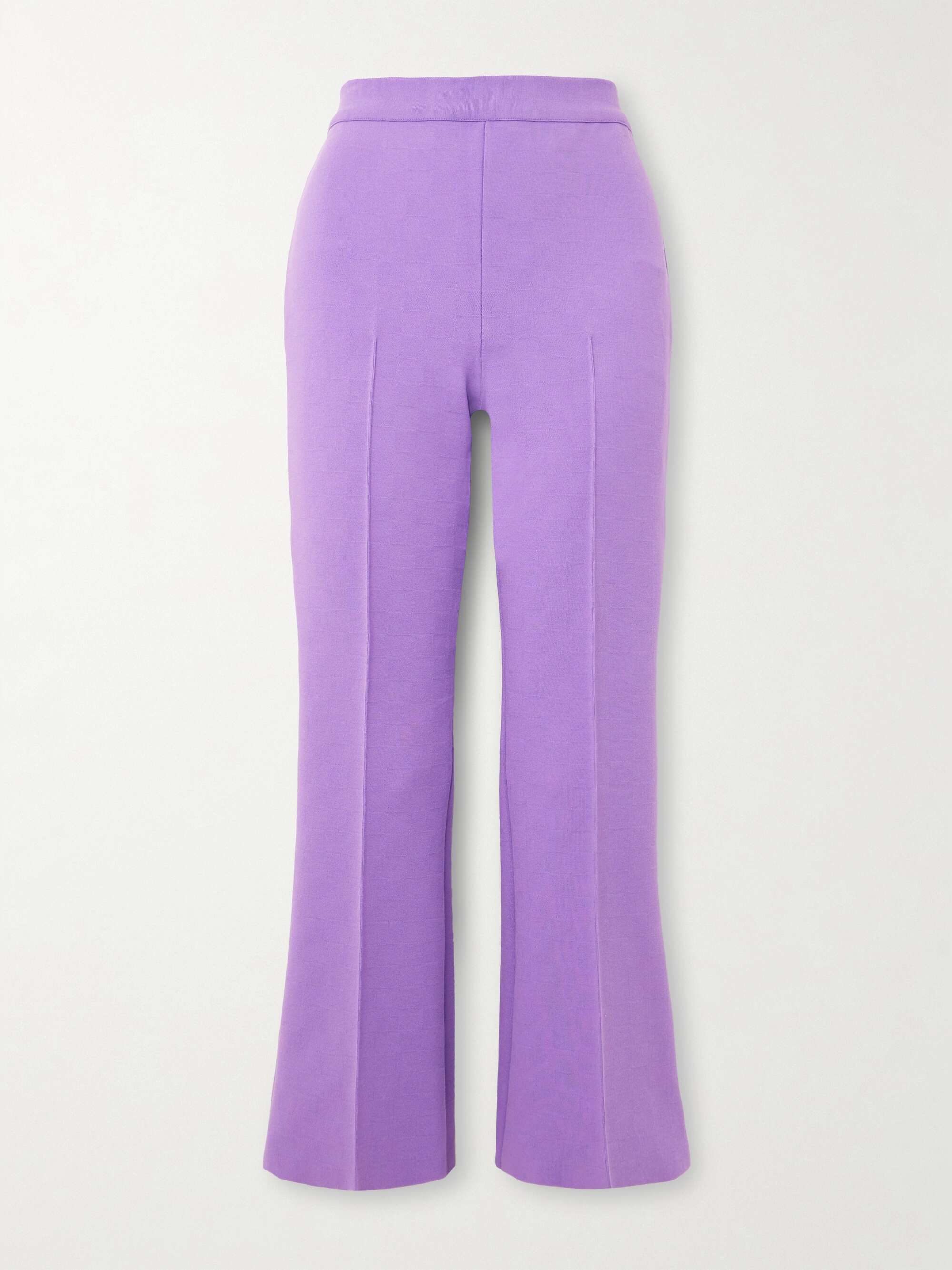 Stretch mini flare trousers - Col. Purple