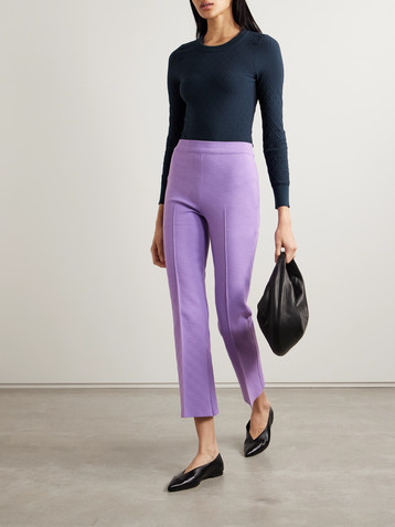 High Sport Stretch-cotton jacquard-knit bodysuit