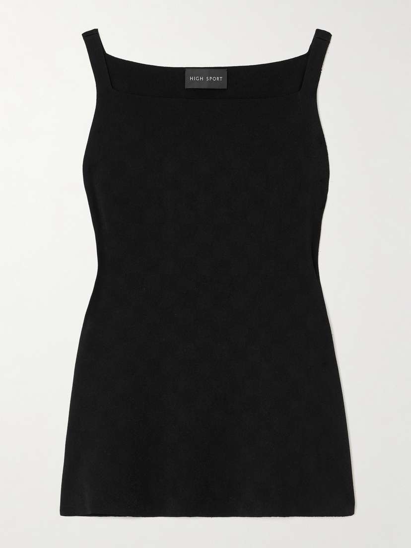 HIGH SPORT Asher Checked Jacquard-knit Top