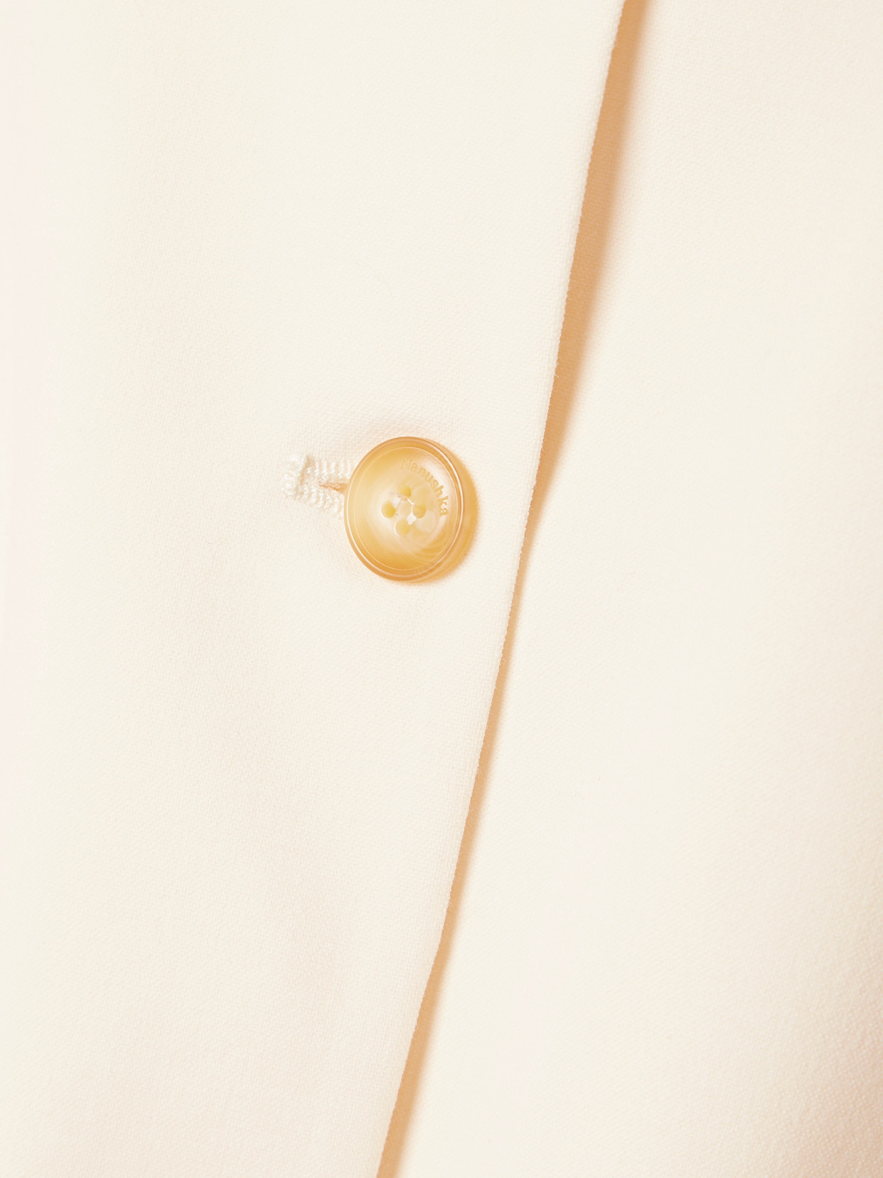 Nanushka Fem Belted Straight Hem Blazer In Cream