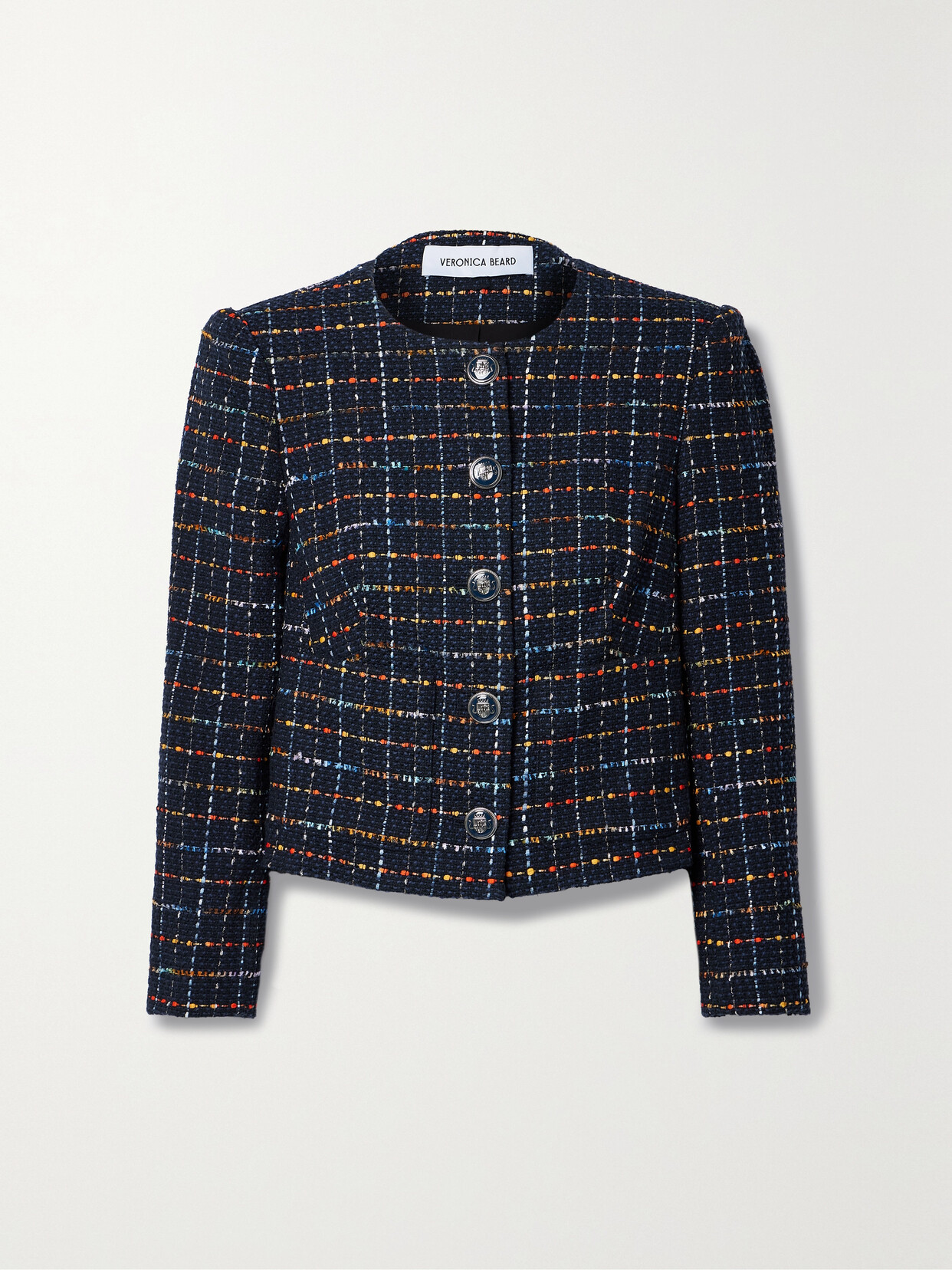 Veronica Beard Nathan Cotton-blend Tweed Jacket - Blue
