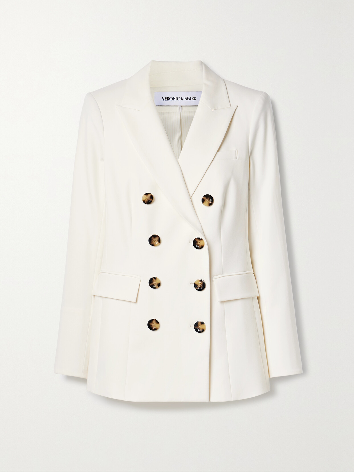 Veronica Beard Fevre Dickey Double-breasted Crepe Blazer - Off-white
