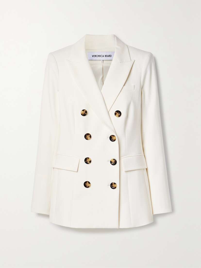 Veronica Beard Fevre Dickey Double-breasted Crepe Blazer
