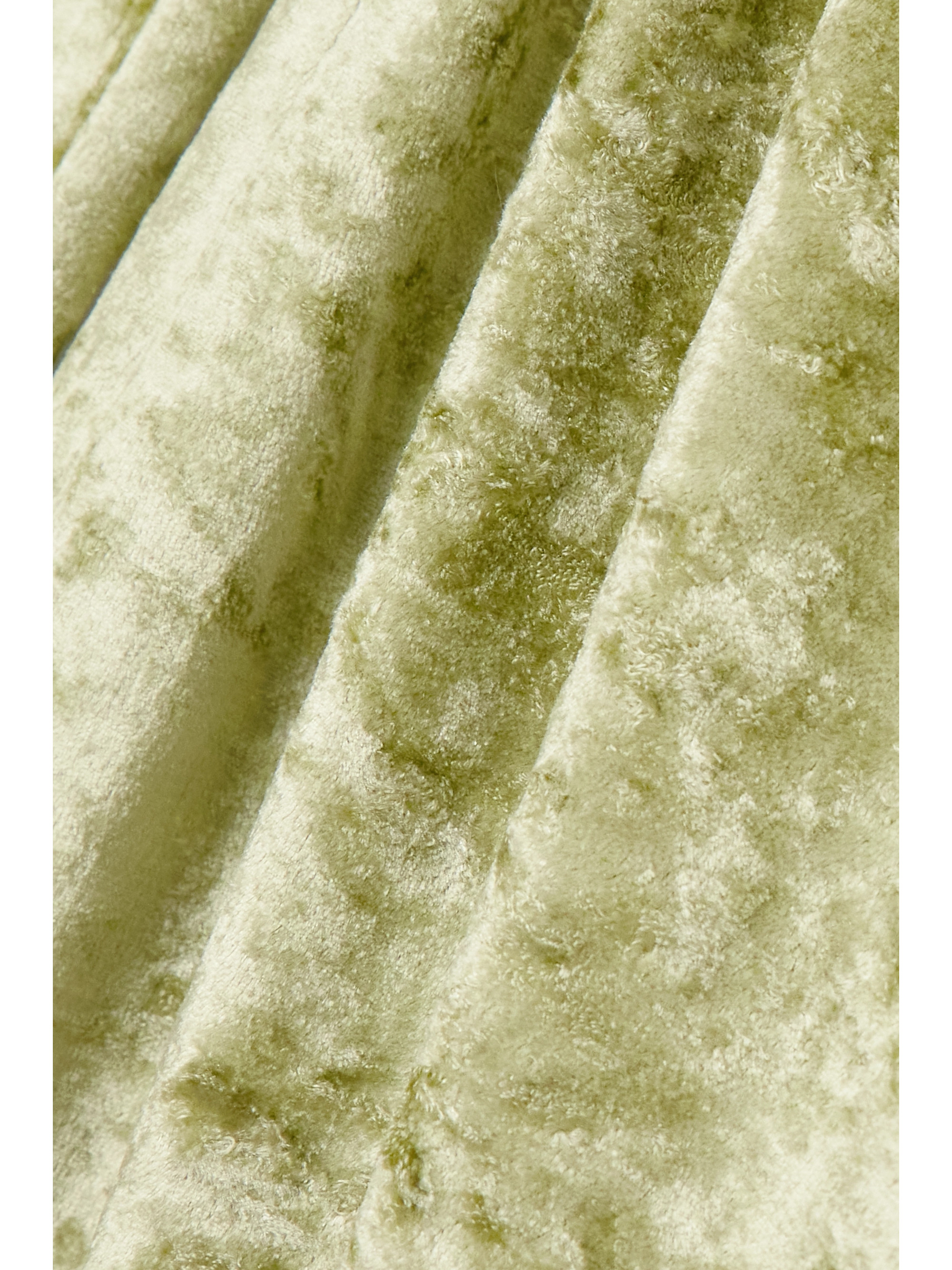 Nanushka Twist-front crushed-velvet midi dress