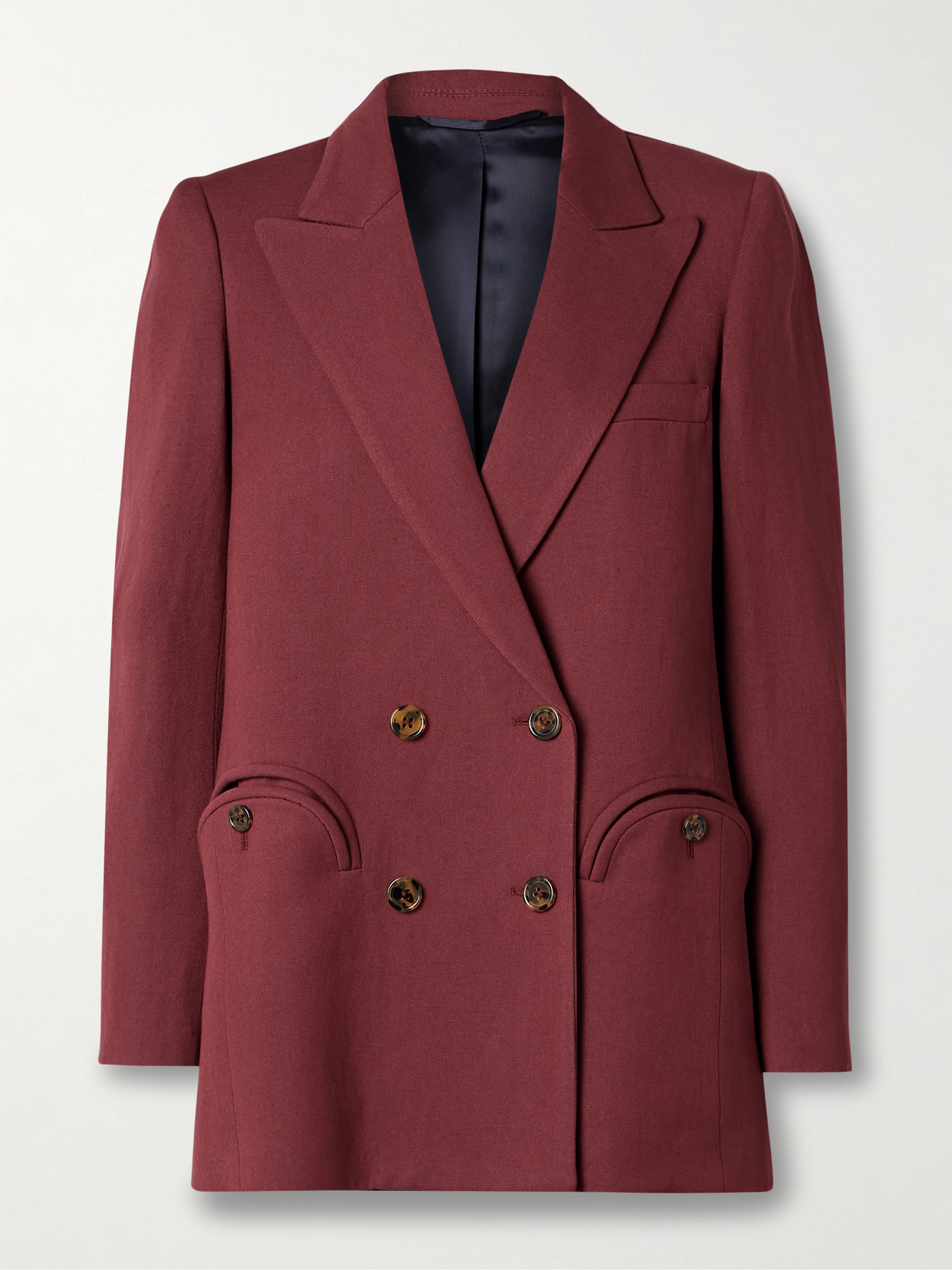 Blazé Milano - Everyday Double-breasted Grain De Poudre Blazer - Red