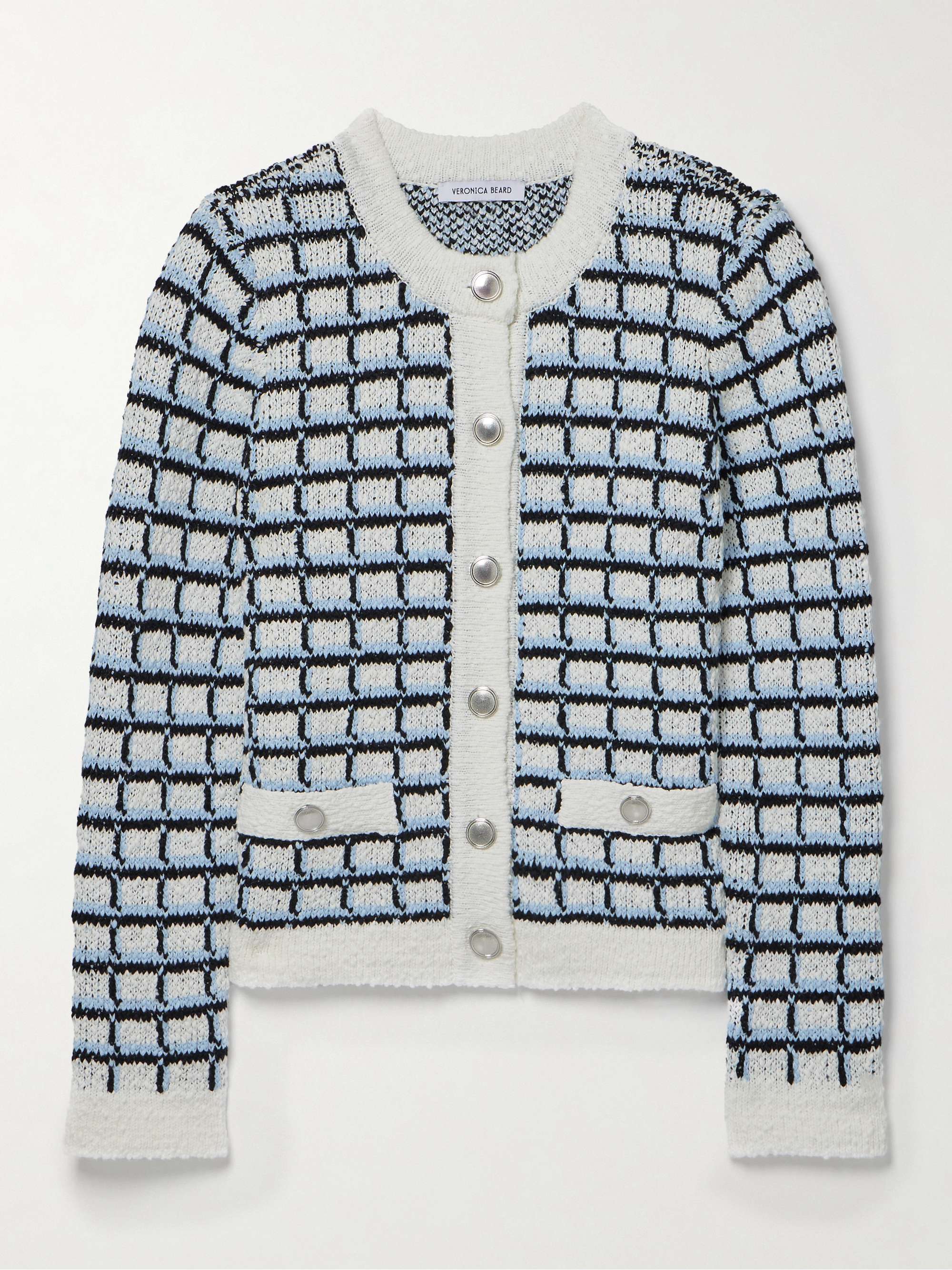 VERONICAJACQUARDKNIT CARDIGAN ホワイト VERONICA JACQUARD KNIT CARDIGAN ホワイト AMERI VERONICA