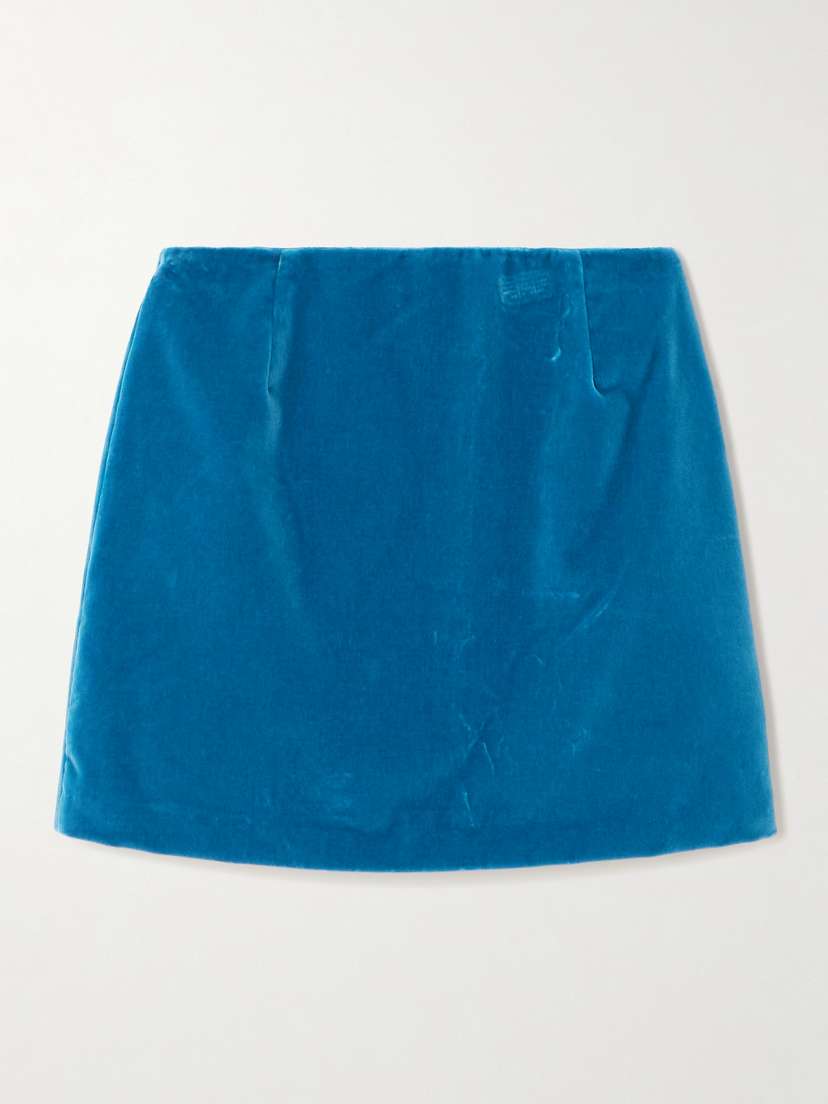 Blazé Milano Coci Cotton-velvet Mini Skirt