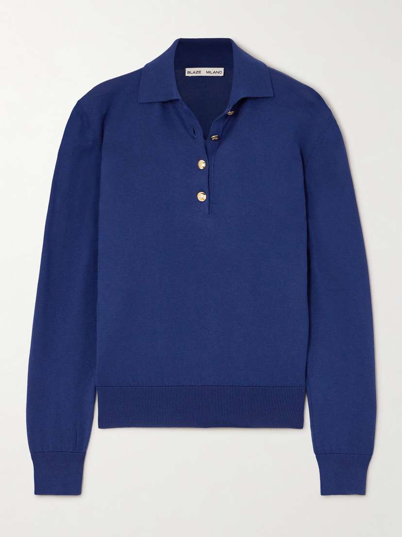 Blazé Milano Alegria Silk And Cotton-blend Sweater