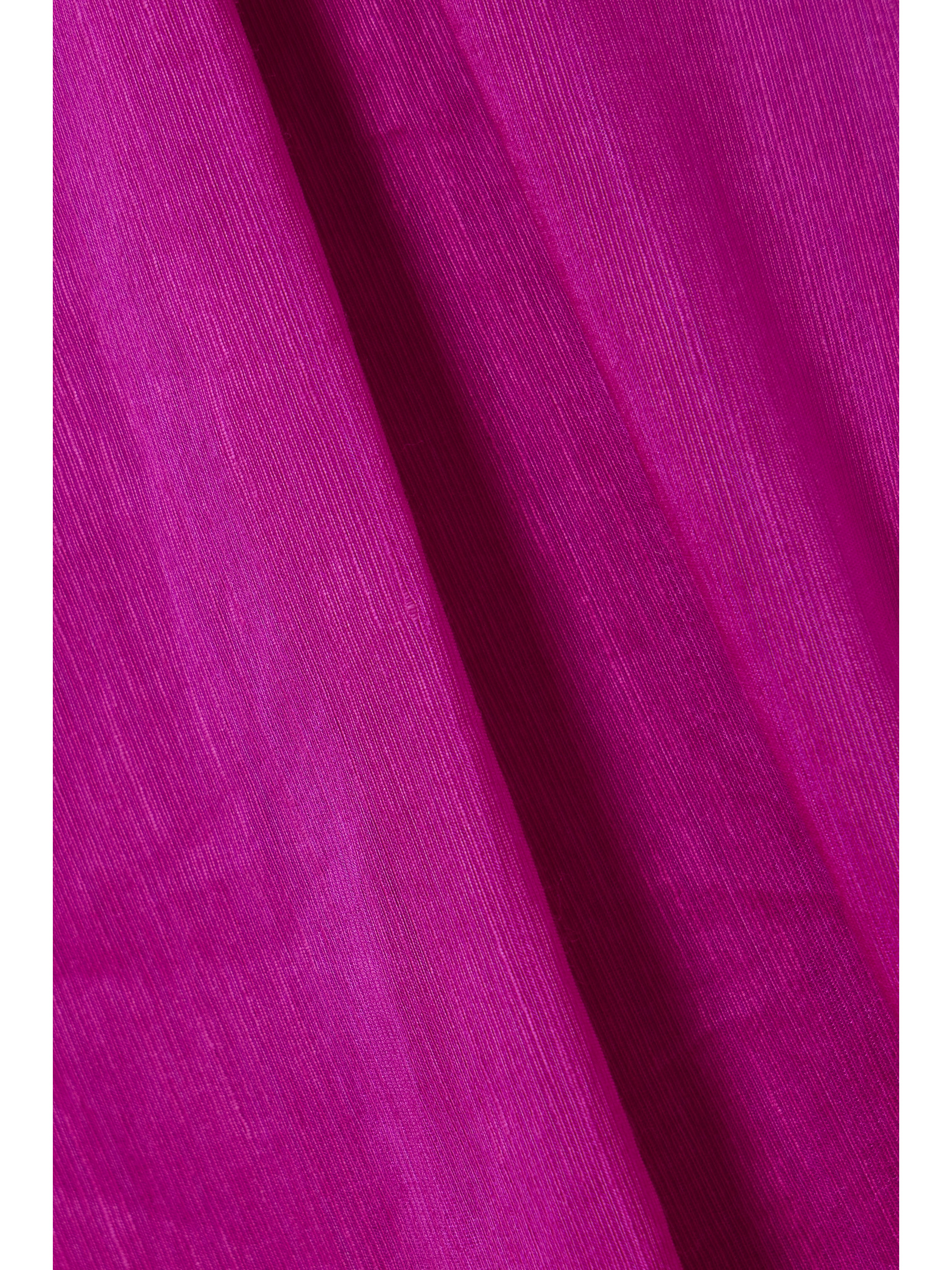 Aje Quintessa asymmetric appliquéd linen and silk-blend midi dress thumbnail