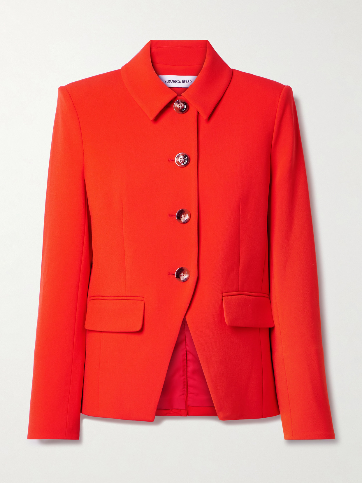 Shop Veronica Beard Aire Dickey Cady Jacket In Orange