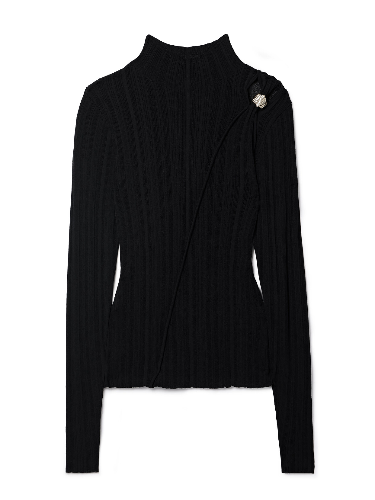 Aje - Embellished Cutout Ribbed Stretch-knit Top - Black