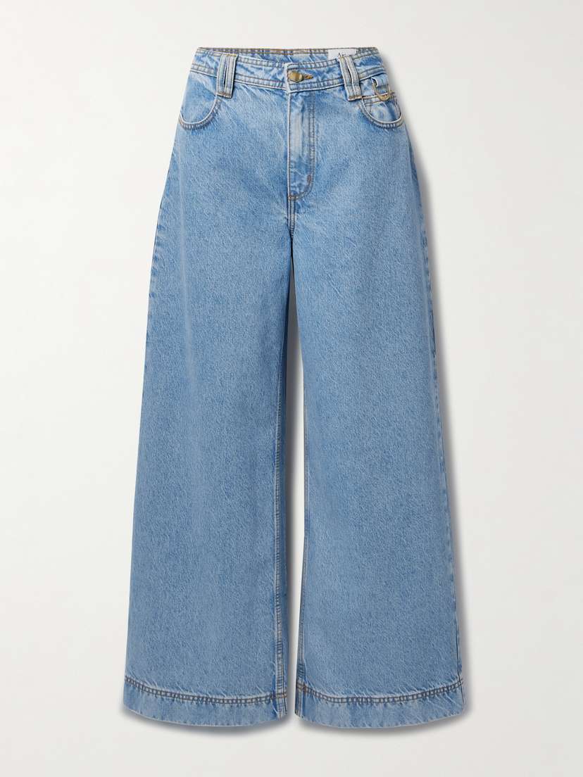 Aje + Net Sustain + Outland Denim Mid-rise Wide-leg Jeans - UK 16