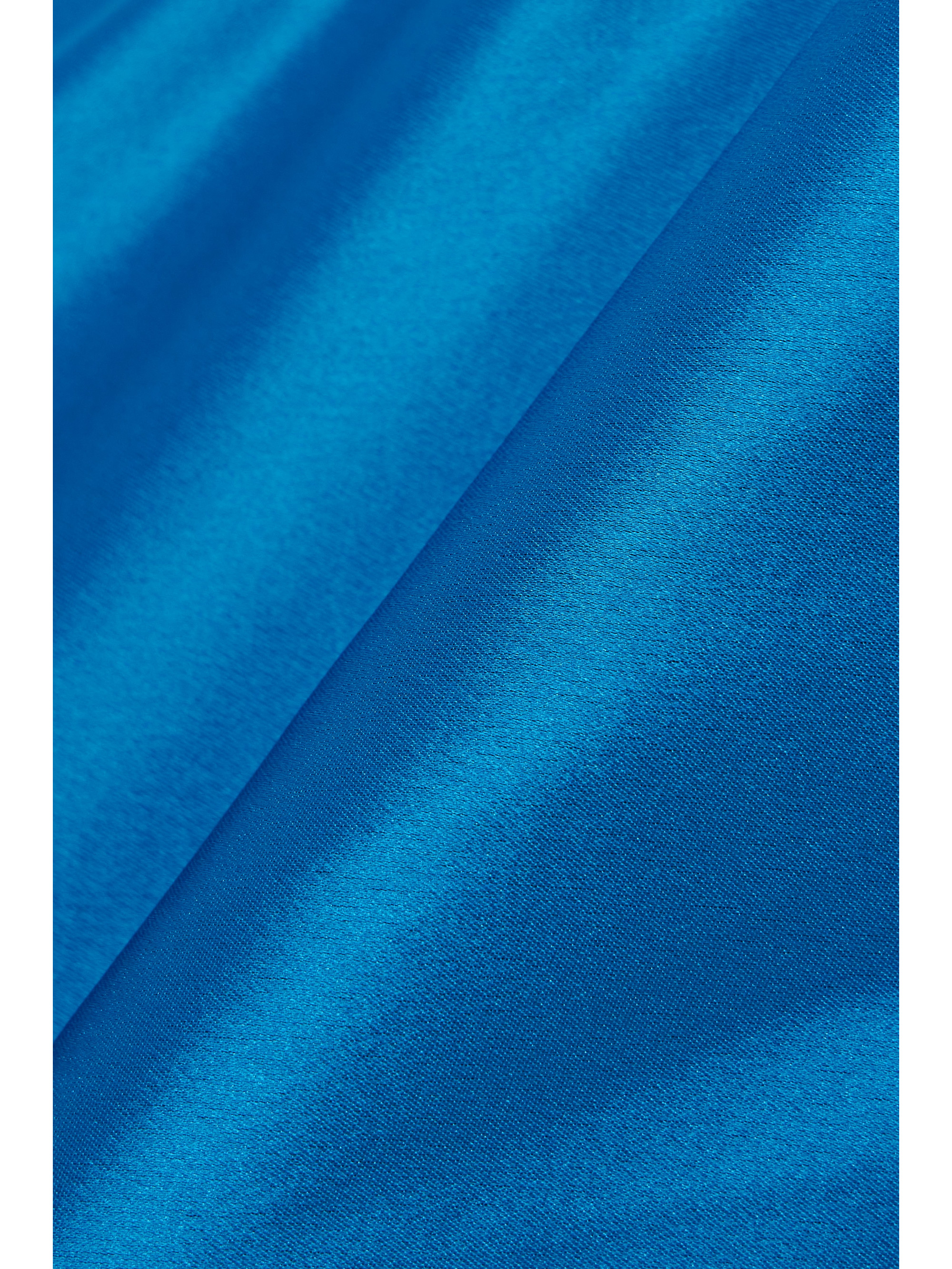 Staud Ashanti one-shoulder draped satin gown thumbnail
