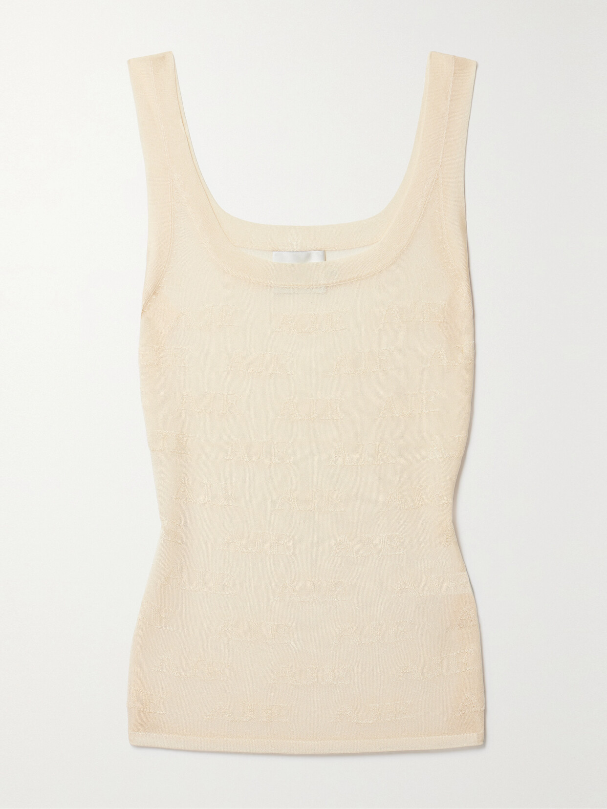 Shop Aje Method Jacquard-knit Tank In Ivory