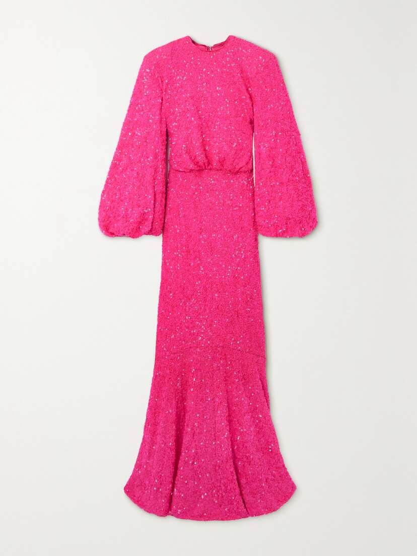 Rotate Birger Christensen Sequined Stretch Recycled-tulle Gown