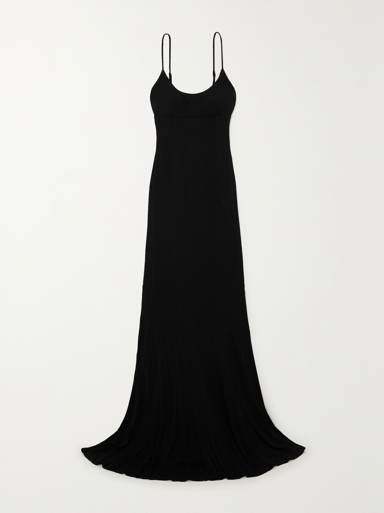 Staud Lauren Stretch-jersey Gown In Black