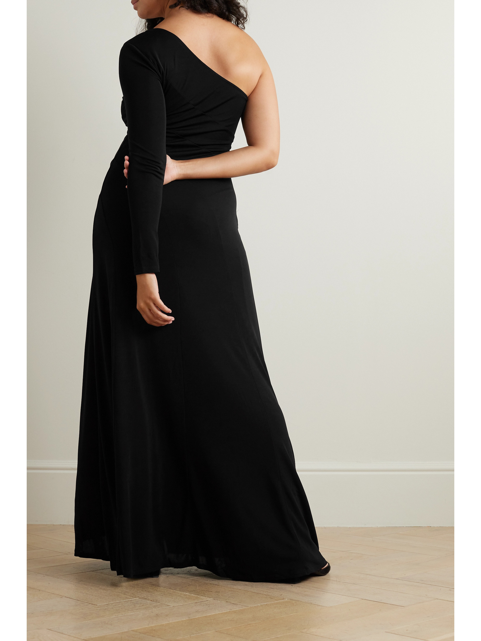 Staud Serena one-sleeve stretch-jersey gown