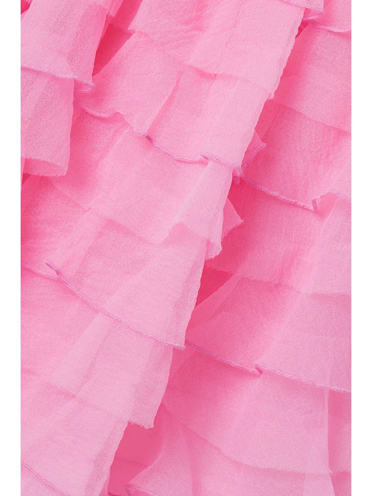 Staud Florian Appliquéd Ruffled Organza Mini Dress In Pink