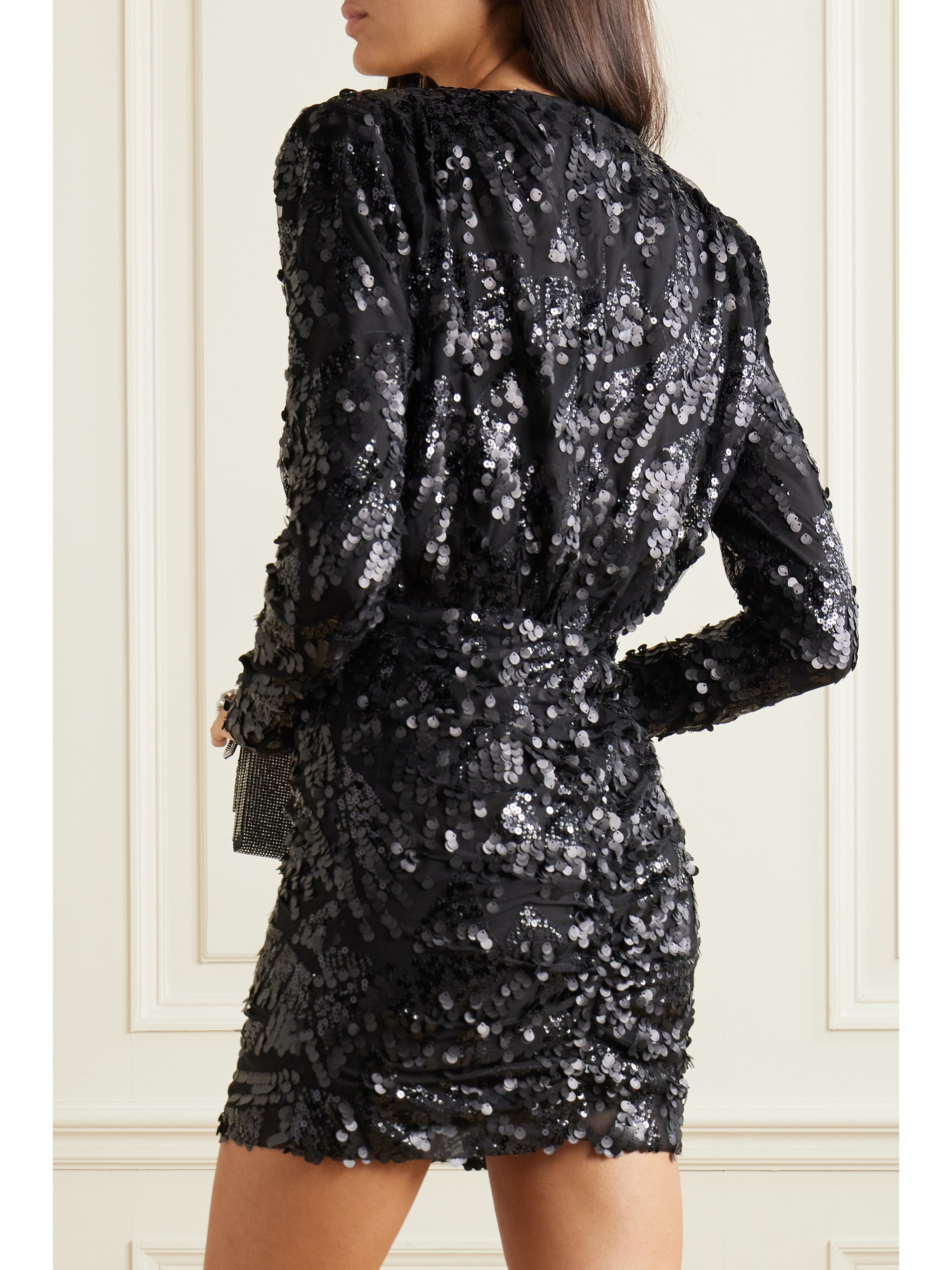 ROTATE Birger Christensen Sue sequin-trimmed recycled-chiffon mini dress thumbnail