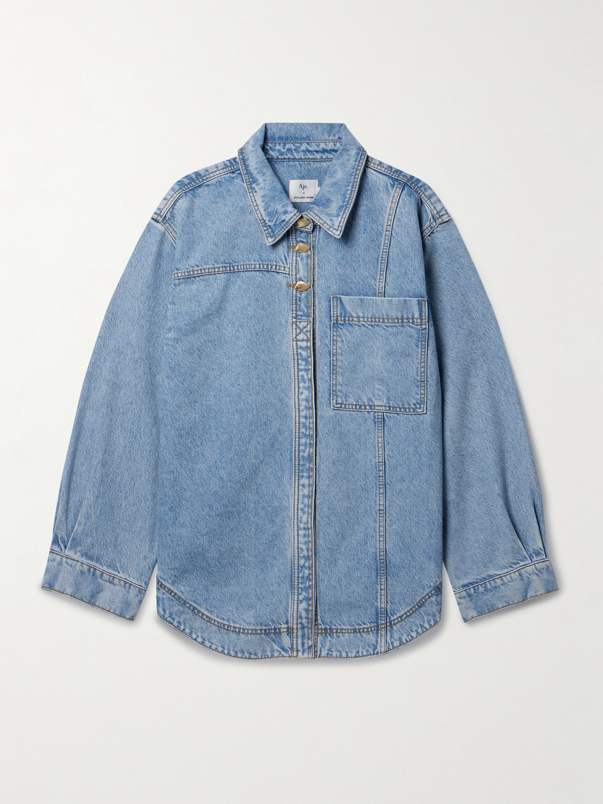 Aje + Net Sustain + Outland Denim Denim Shirt In Blue