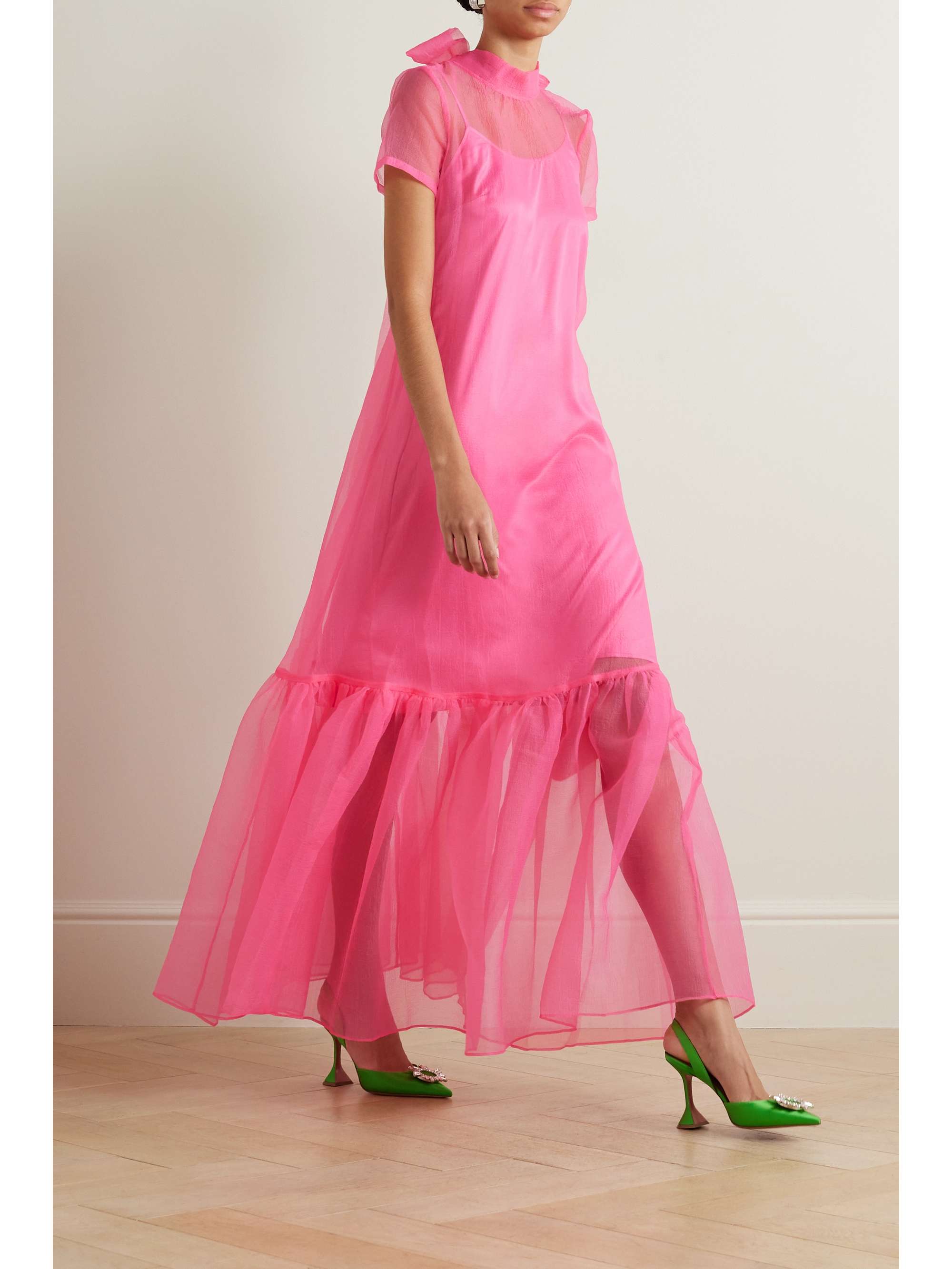 staud pink dress