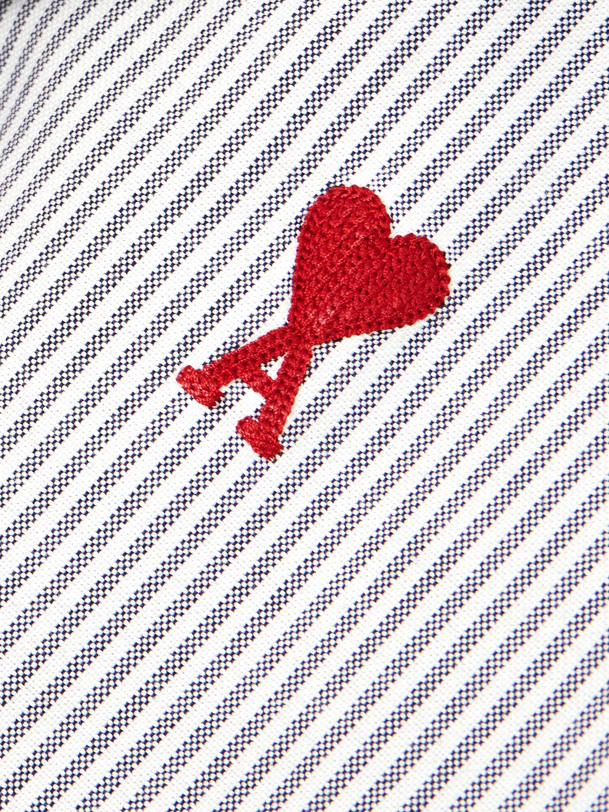 Adc Embroidered Striped Cotton-Poplin Shirt