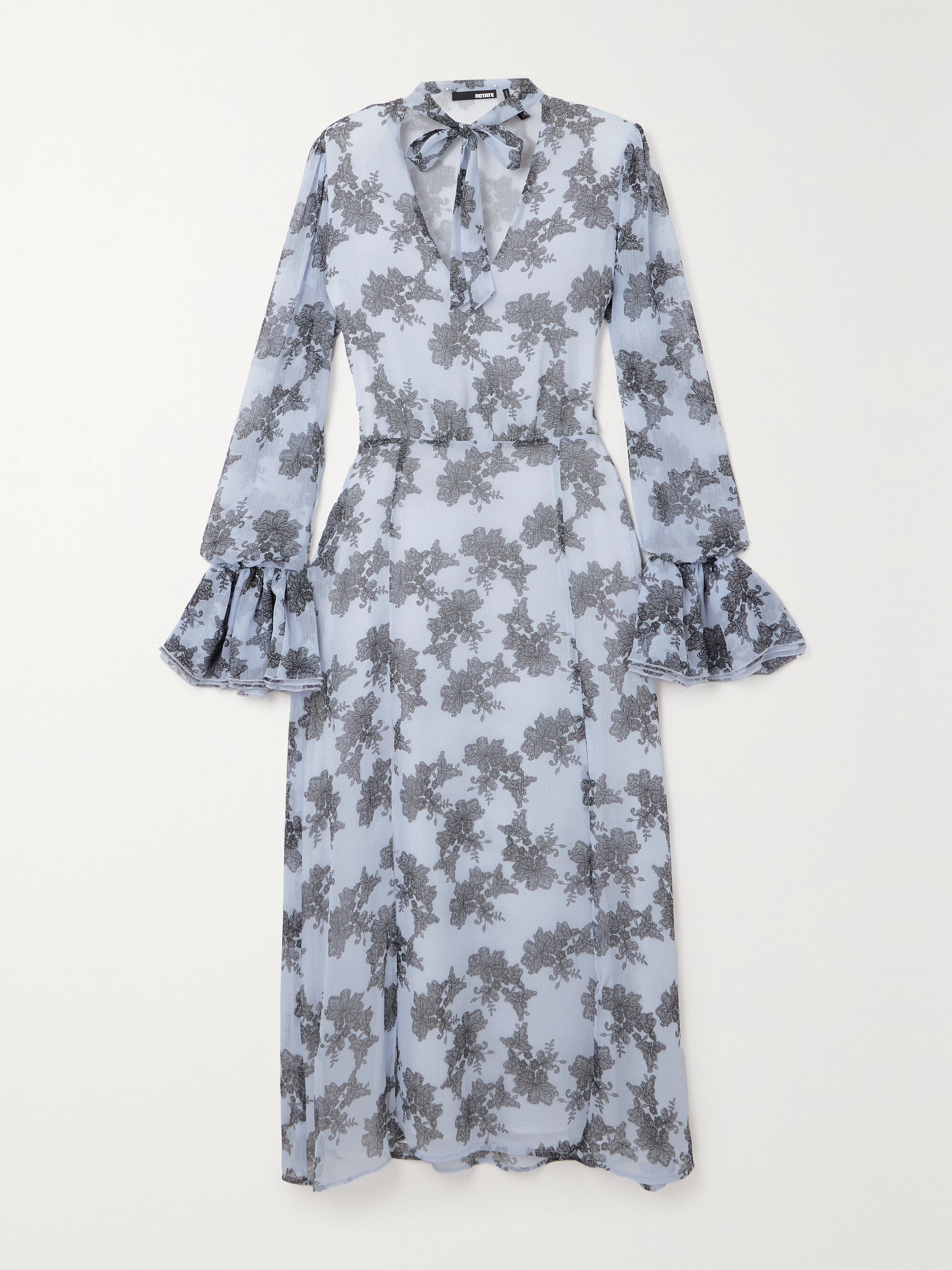 ROTATE Birger Christensen + NET SUSTAIN Ginny floral-print recycled-chiffon midi dress thumbnail