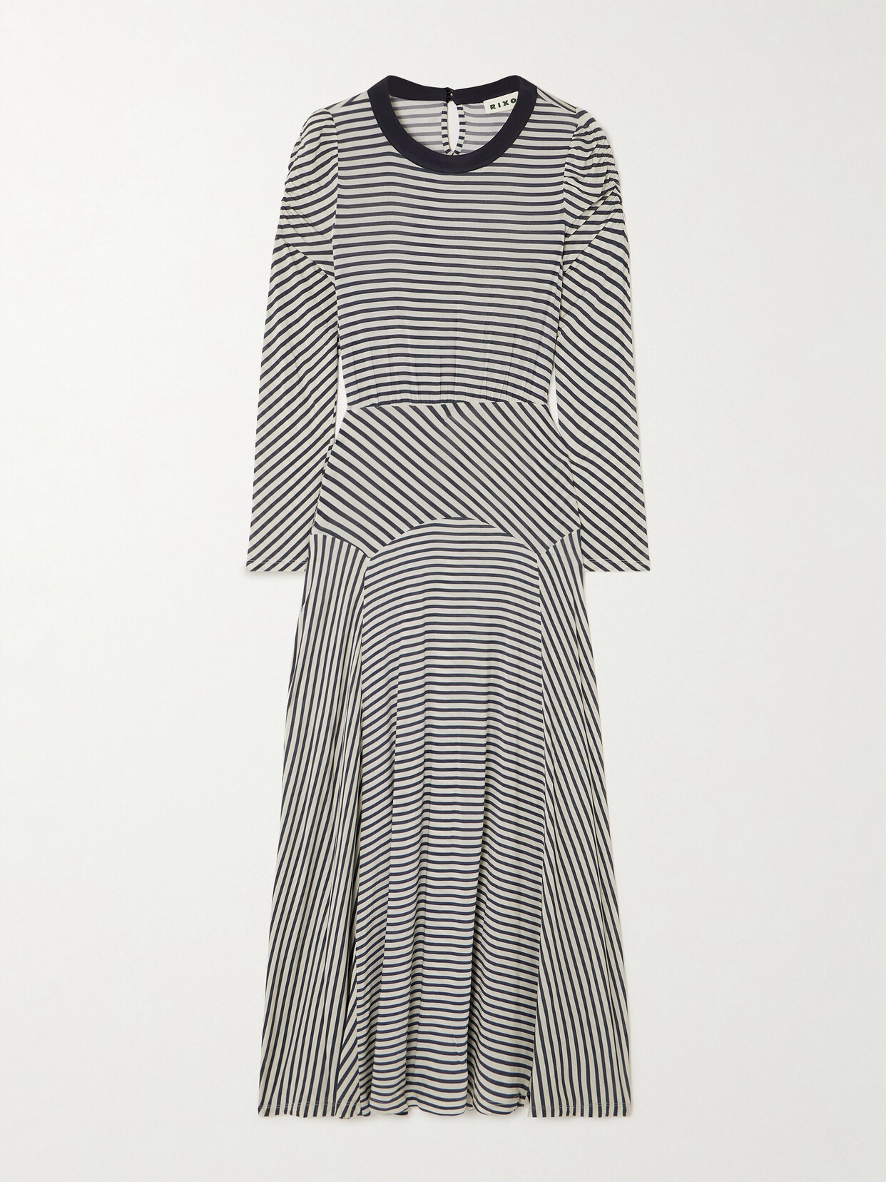 RIXO - Cerise Striped Stretch-jersey Midi Dress - Multi