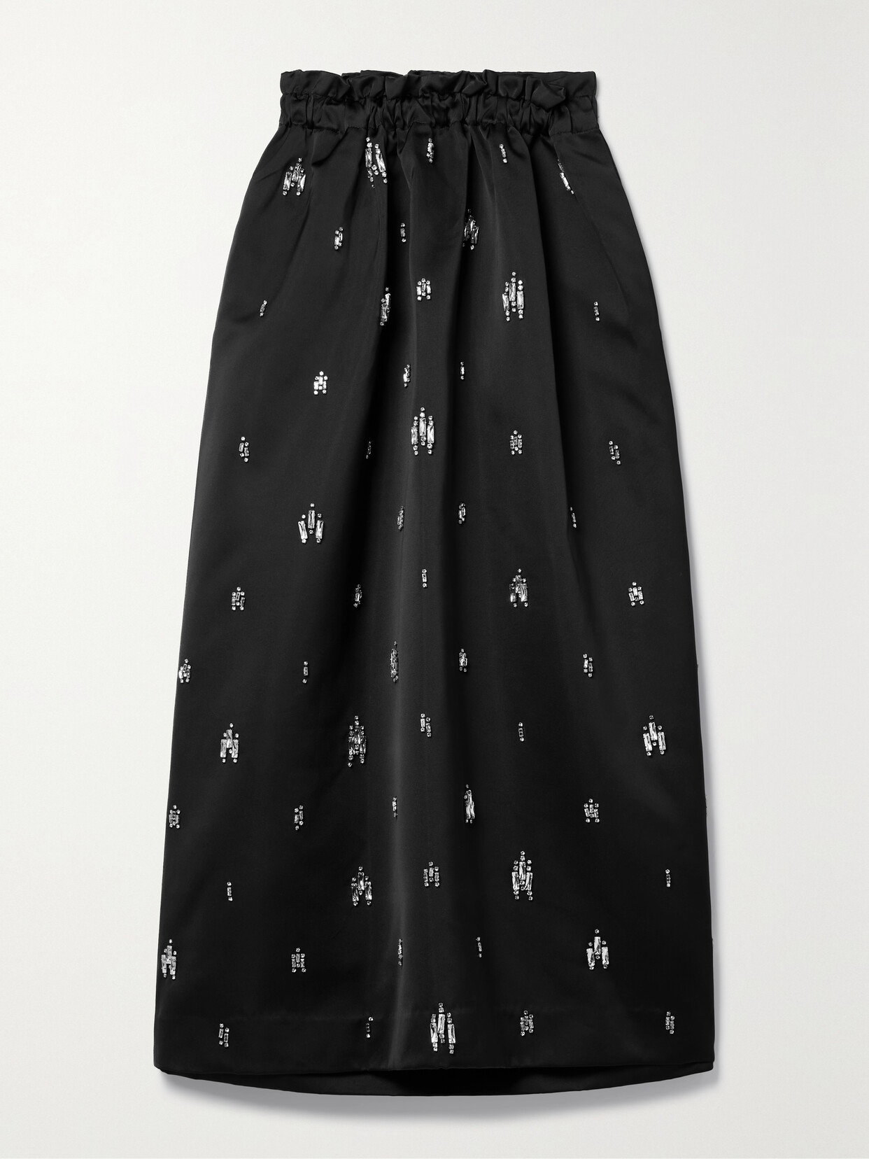 Shop A.l.c Alexia Crystal-embellished Duchesse-satin Midi Skirt In Black