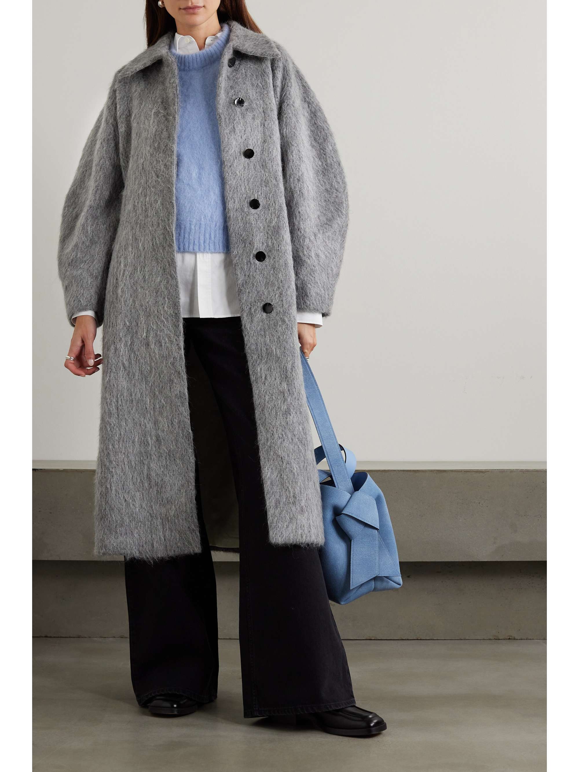 GANNI + NET SUSTAIN recycled wool-blend coat | NET-A-PORTER