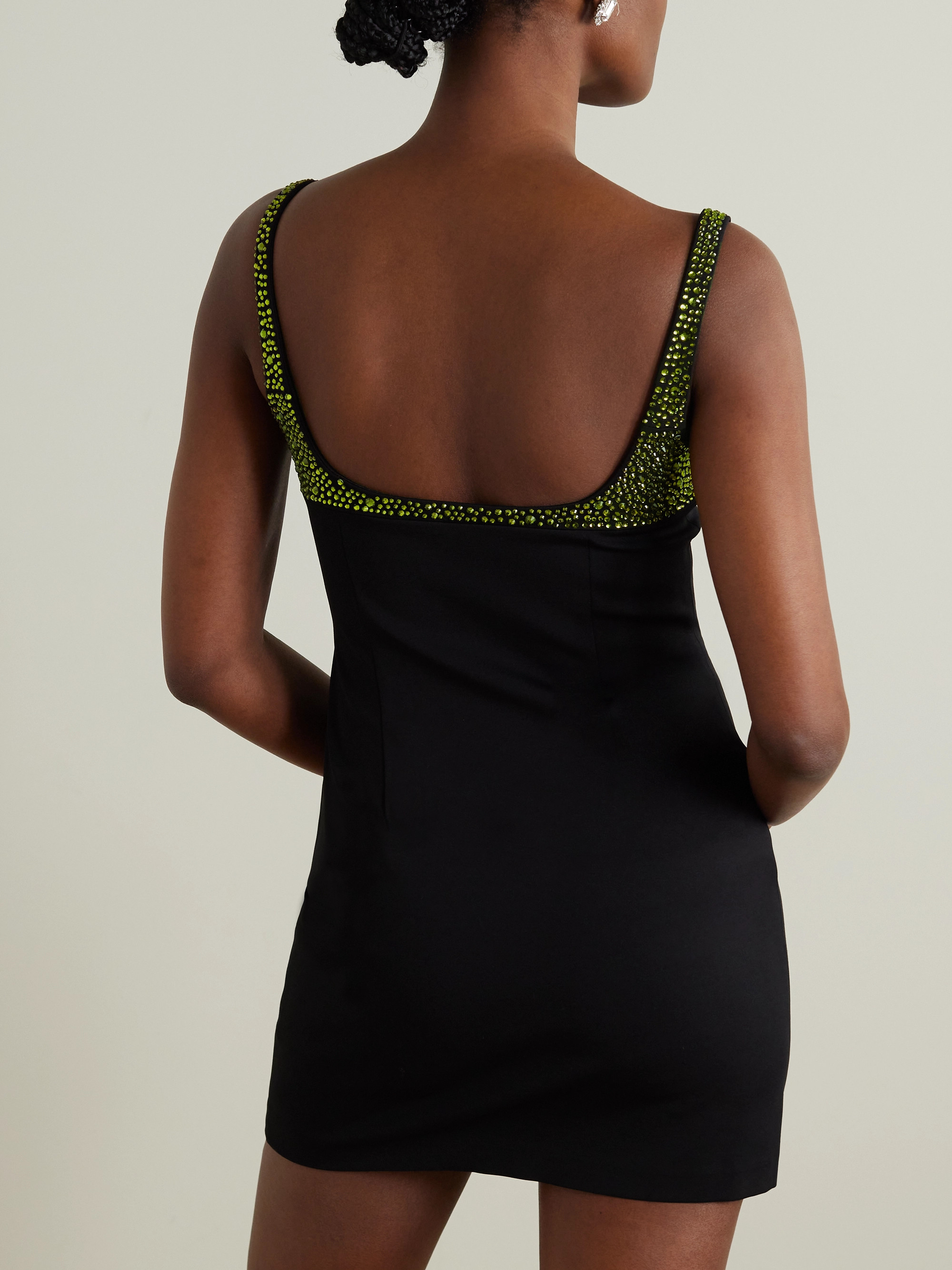 16Arlington Bria crystal-embellished jersey mini dress